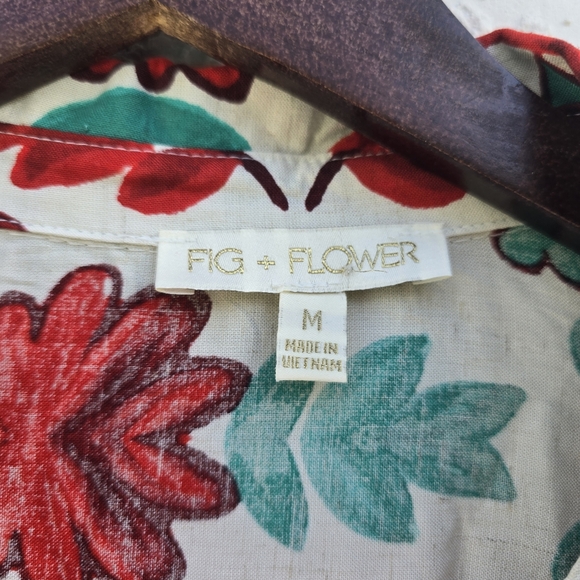 Anthropologie Fig And Flower Linen Blend Dress - Picture 4 of 8